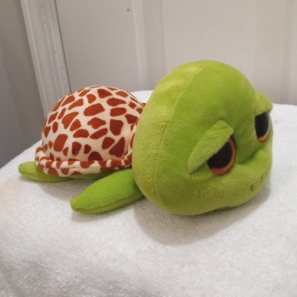 Zippy The Sea Turtle TY  boos Orange Sparkle Eyes - Picture 3 of 4